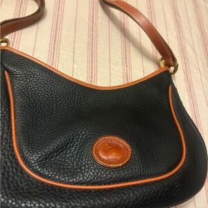 Vintage Dooney & Bourke Black and Tan Leather bag